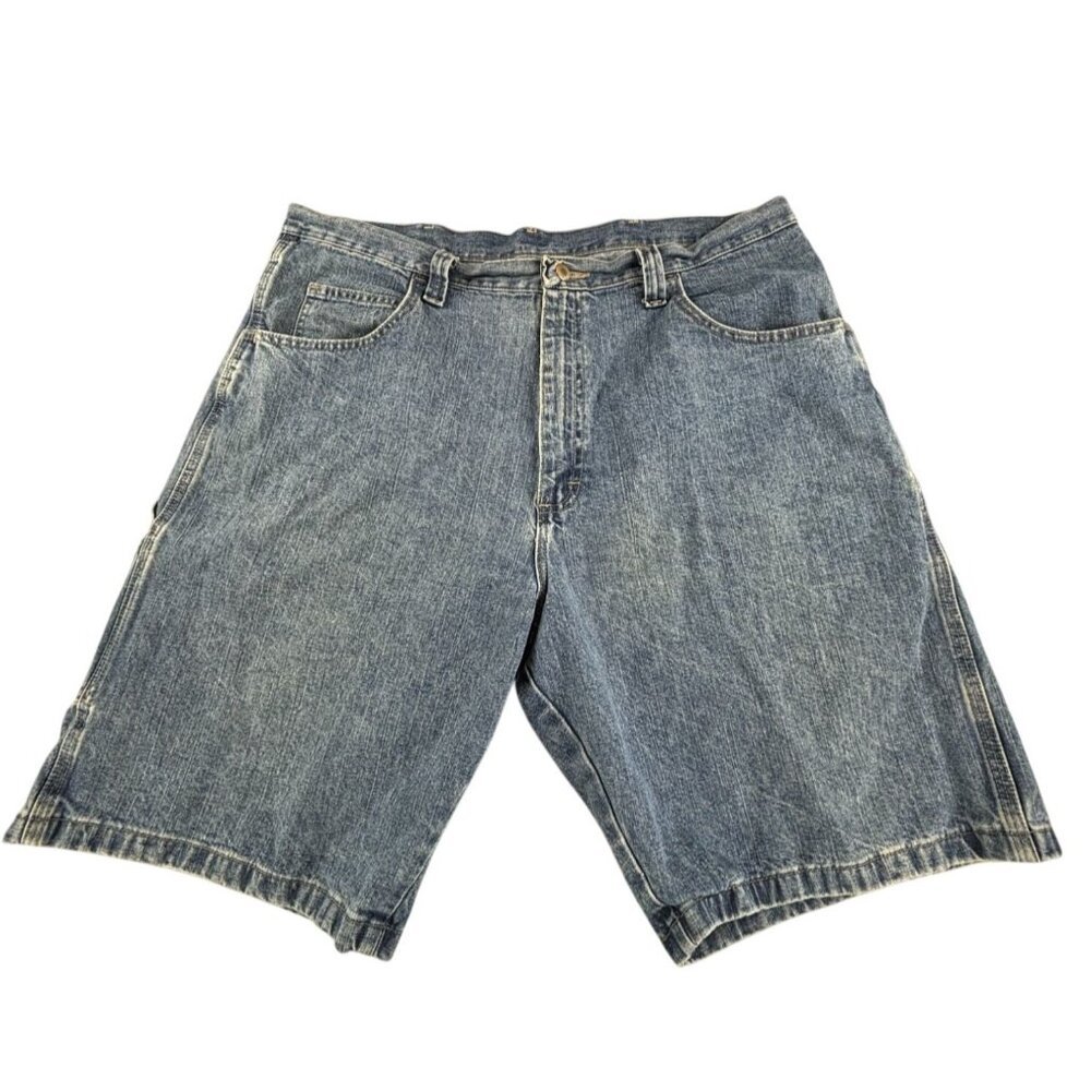 Vintage Wrangler Carpenter Denim Shorts Size 38 Mens Blue Casual Workwear
